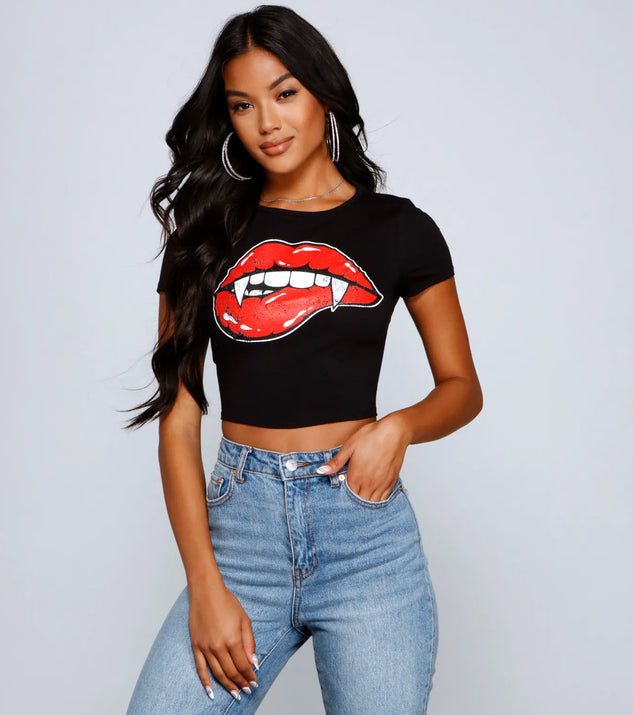 Just Bitten Cropped Graphic Tee