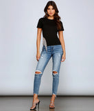 Edgy-Glam Rhinestone Fringe Tee