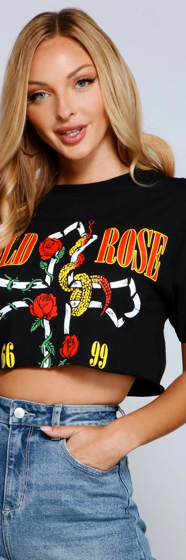 Wild Rose Grunge Graphic Tee
