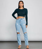 Go With It Ribbed Knit Crop Top