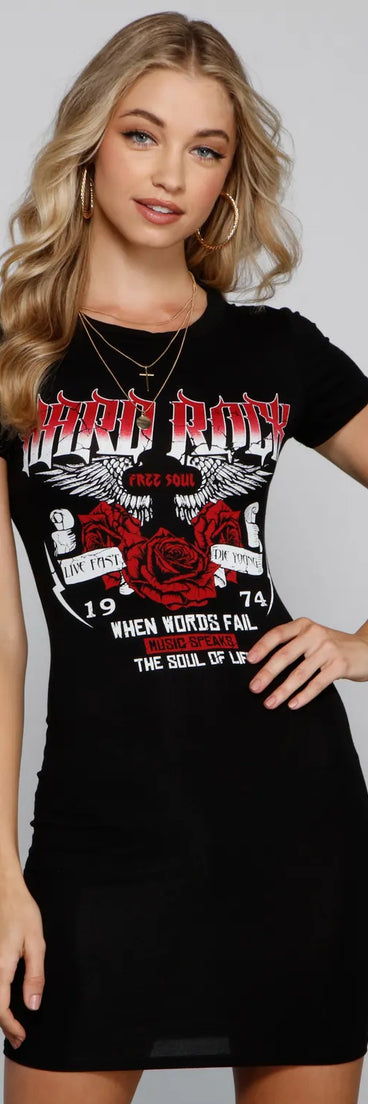 Rocker Babe Slashed Mini Dress