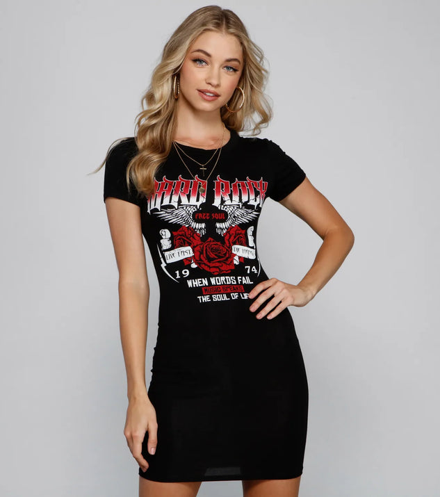 Rocker Babe Slashed Mini Dress