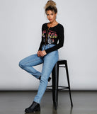 Hot Rod Lace-Up Graphic Top