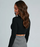 Trendy Basic Ribbed Knit Crop Top