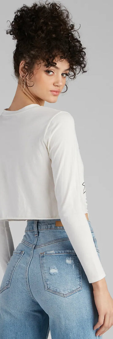 Classic American Slash Graphic Top