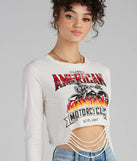 Classic American Slash Graphic Top