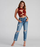 Edgy Love Cutout Crop Top