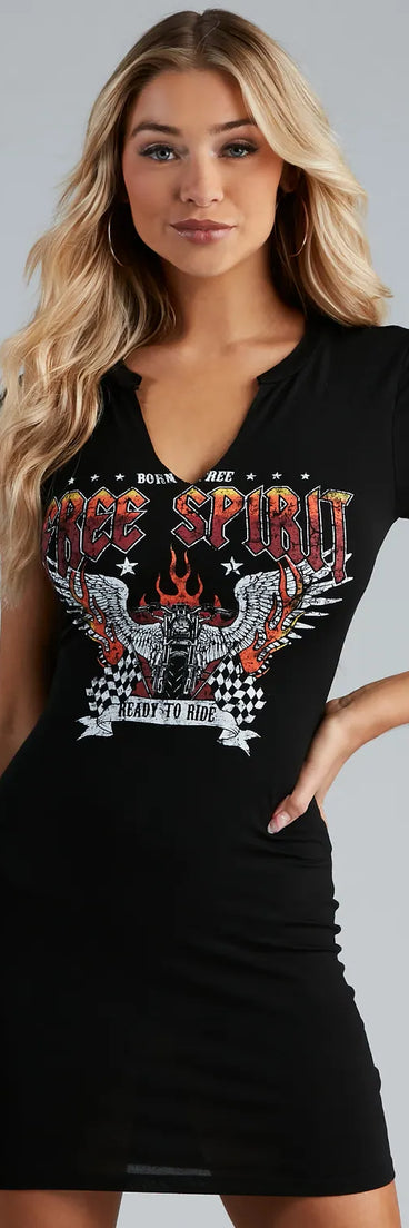 Free Spirit Notched Front Tunic