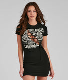 Legendary Rider Graphic Lace-Up Tunic Top