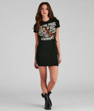 Legendary Rider Graphic Lace-Up Tunic Top