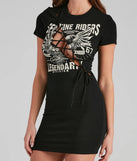Legendary Rider Graphic Lace-Up Tunic Top
