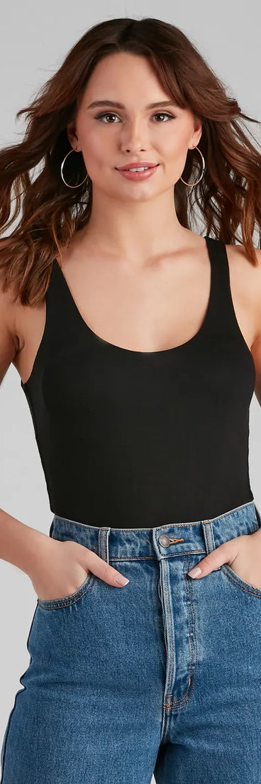 Basic Needs Scoop Neck Bodysuit