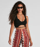 Trendy Ribbed Knit Cropped Tank
