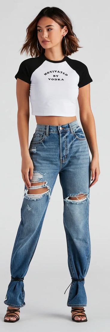 Motivated By Vodka Raglan Tee