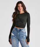 Hooked On You Long Sleeve Crop Top