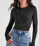 Hooked On You Long Sleeve Crop Top