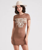 That Vintage Vibe Graphic Mini Dress