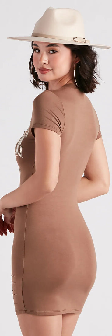 That Vintage Vibe Graphic Mini Dress