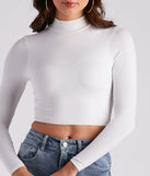 Hit The Basics Mock Neck Crop Top