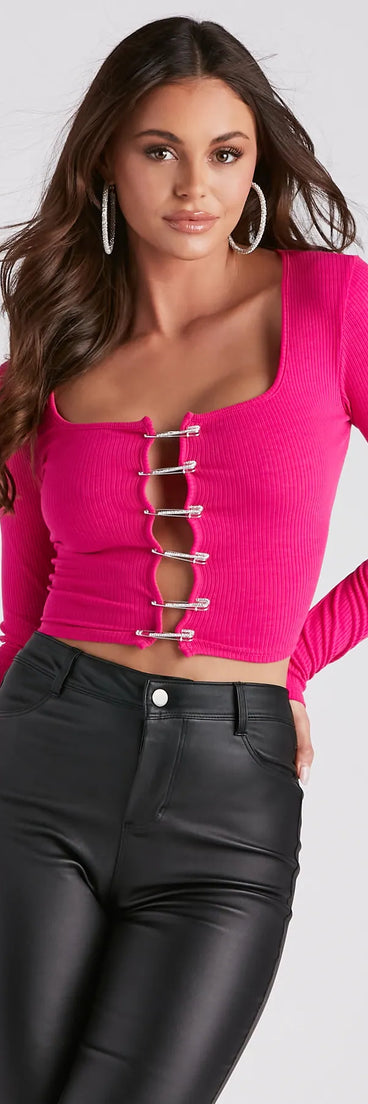 A Girls Gotta Shine Knit Crop Top