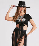 Biker Chick Cropped Graphic Tee