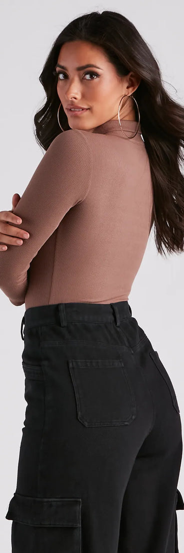 Casual Trendsetter Henley Bodysuit