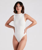Smooth Silhouette Mock Neck Bodysuit