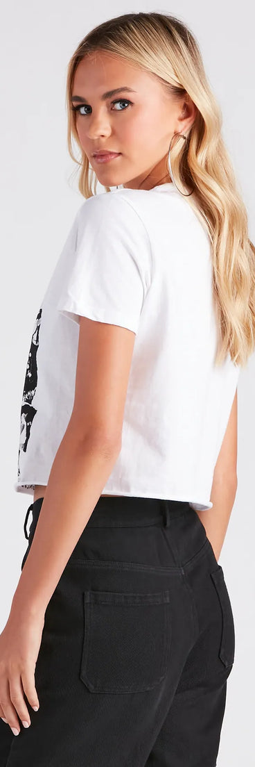 Punk Rock Girl Cropped Graphic Tee