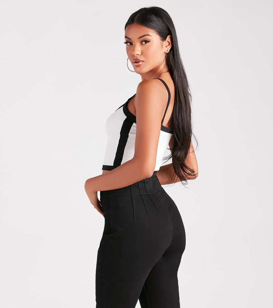 Retro Street Style Tank Crop Top & Windsor