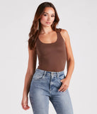 Smooth Silhouette Scoop Neck Tank Top