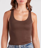 Smooth Silhouette Scoop Neck Tank Top