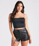 Smooth Silhouette Square Neck Tank Top