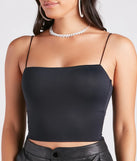 Smooth Silhouette Square Neck Tank Top
