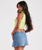 Casual Staple Mock Neck Tank Top