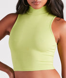 Casual Staple Mock Neck Tank Top