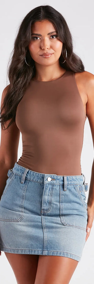 Simply The Best Smooth Knit Tank Bodysuit