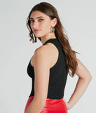 Take A Bite Stud Lips And Cherry Graphic Tank Top