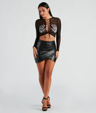 Sultry Skeleton Lace-Up Crop Top