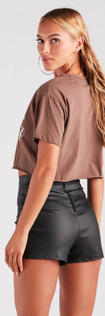 Rodeo Skeleton Graphic Crop Tee