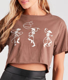 Rodeo Skeleton Graphic Crop Tee
