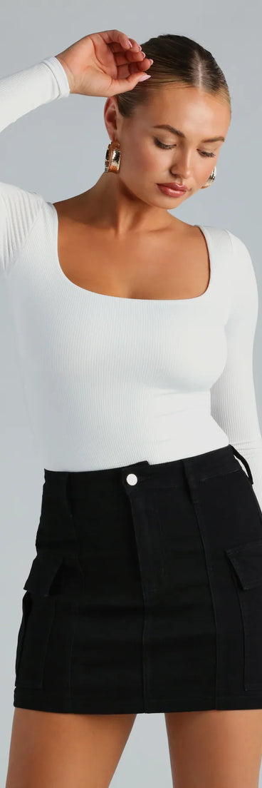 Flawless Vibes Smooth Knit Long Sleeve Bodysuit
