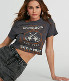 Stay True To Rock N Roll Graphic Crop Tee