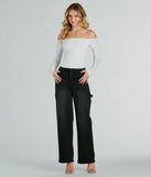 Stay on-trend this season with the Simply Elevated Off-The-Shoulder Smooth Knit Top in white, a must-have for creating stylish and effortless summer outfits for women.