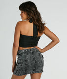Championship Racing Halter Graphic Crop Top