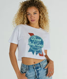 Bad Choices Make Good Stories Cropped Graphic Tee