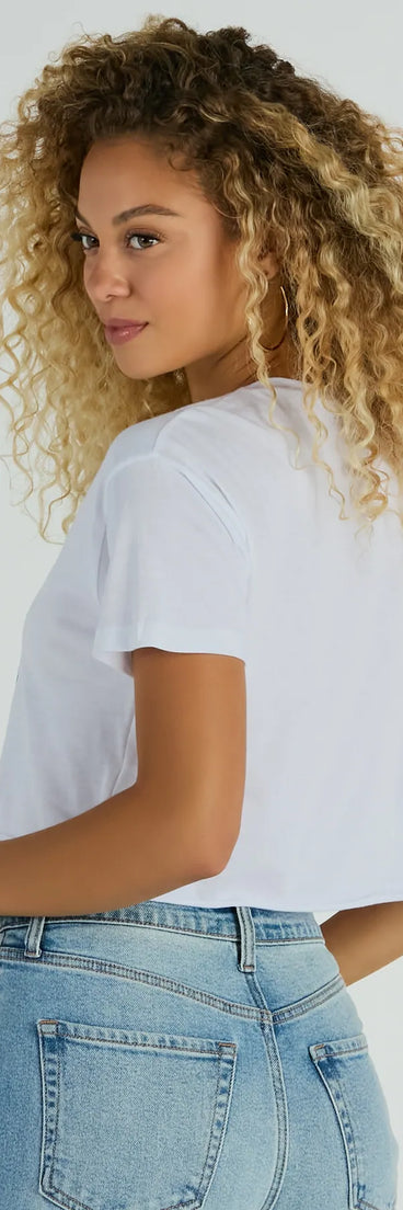 Bad Choices Make Good Stories Cropped Graphic Tee