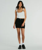 The Adorable Icon Scoop Neck Bow Crop Top in white with a modern design and trendy look is part of the latest women's tops collection to elevate your 2025 wardrobe.