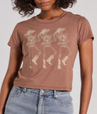 
Upgrade your style game for 2025 with the Totally Killin' It Skeleton Rodeo Graphic Tee in brown, perfect for any fashion-forward wardrobe.
