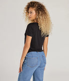 Upgrade your style game for 2025 with the A Toast For The Girls Crop Graphic Tee in black, perfect for any fashion-forward wardrobe.