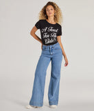 Upgrade your style game for 2025 with the A Toast For The Girls Crop Graphic Tee in black, perfect for any fashion-forward wardrobe.